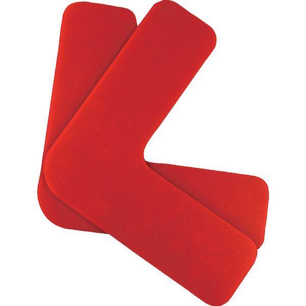 あすつく対応 「直送」 セーフラン 10941 高耐久５Ｓフロア表示ステッカー Ｌ型 １０枚セット １５０×１５０ｍｍ 赤 |  | 01