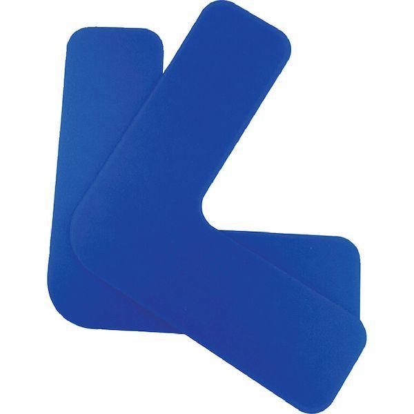 あすつく対応 「直送」 セーフラン 10942 高耐久５Ｓフロア表示ステッカー Ｌ型 １０枚セット １５０×１５０ｍｍ 青 |  | 01