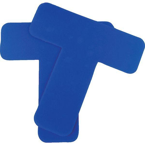 あすつく対応 「直送」 セーフラン 10946 高耐久５Ｓフロア表示ステッカー　Ｔ型　１０枚セット　１５０×１５０ｍｍ　青 |  | 01