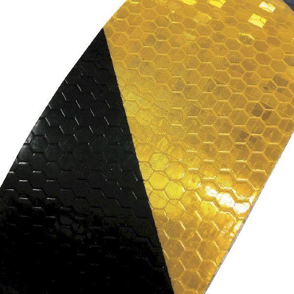 あすつく対応 「直送」 セーフラン 14357 高輝度反射テープ　黄黒　幅５０ｍｍ×５０ｍ |  | 01