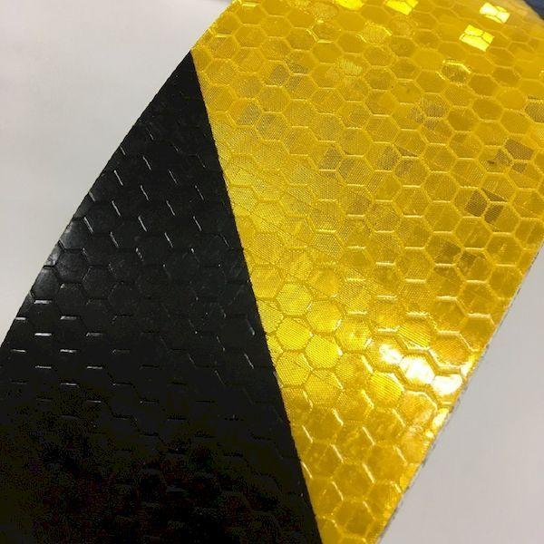 あすつく対応 「直送」 セーフラン 14357 高輝度反射テープ　黄黒　幅５０ｍｍ×５０ｍ |  | 02