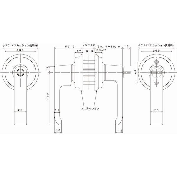 あすつく対応 「直送」 ＡＧＥＮＴ AGLC100HYO ＬＣ−１００　取替用レバーハンドル　１スピンドル型　表示錠用 | ブランド登録なし | 01