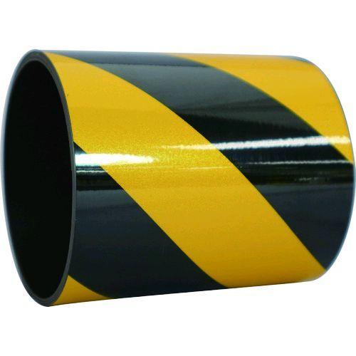 あすつく対応 「直送」 日東エルマテ HMG-100YB 反射マグネットシート　１００ｍｍ×１ｍ　イエロー／ブラック HMG100YB | 