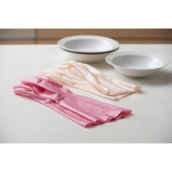 あすつく対応 「直送」 ショーワ NHDSSL-MO 塩化ビニール手袋　ナイスハンドさらっとタッチセミロング　パールオレンジ　Ｍサイズ NHDSSLM |  | 01