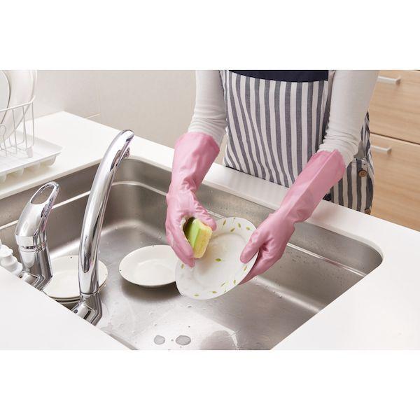 あすつく対応 「直送」 ショーワ NHDSSL-SP 塩化ビニール手袋　ナイスハンドさらっとタッチセミロング　パールピンク　Ｓサイズ NHDSSLSP |  | 08