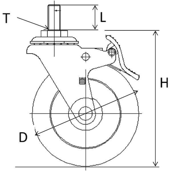 あすつく対応 「直送」 ＳＡＭＳＯＮＧ TP3740-25-MIR-TG-SWB 静音エラストマーキャスター　自在ＳＰ付　１００ｍｍ TP374025MIRTG |  | 01