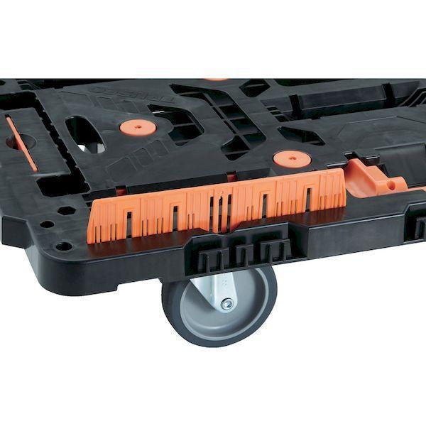 ＴＲＵＳＣＯ BT900KJ5-E100-M4 連結式樹脂製平台車　ビートル　９００Ｘ６００　自在５輪　柵付　まとめ買い４台 BT900KJ5E100