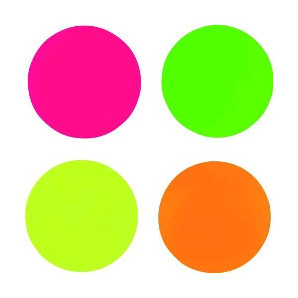 あすつく対応 「直送」 ＴＲＵＳＣＯ FRL5020-P 蛍光ドットシール ５０Φ ピンク １シート２０個入 FRL5020P 粘着テープ | 