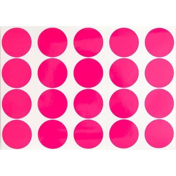 あすつく対応 「直送」 ＴＲＵＳＣＯ FRL5020-P 蛍光ドットシール ５０Φ ピンク １シート２０個入 FRL5020P 粘着テープ |  | 01
