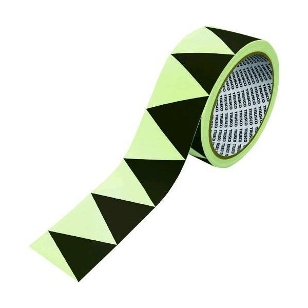 あすつく対応 「直送」 ＴＲＵＳＣＯ GZCLT-5010YB 高輝度蓄光ギザギザラインテープ ５０ｘ１０ｍ GZCLT5010YB 粘着テープ | 