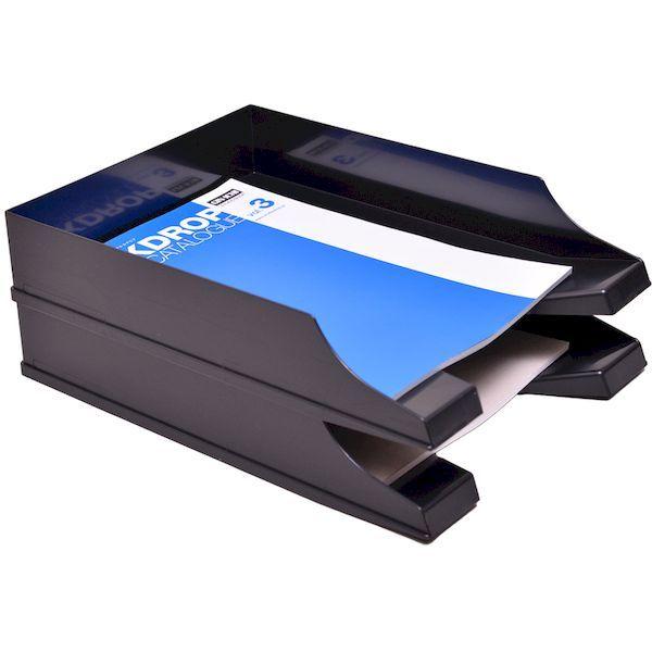 あすつく対応 「直送」 ＴＲＵＳＣＯ LTA4-BK Ａ４レタートレー　Ｗ２５７ＸＤ３５０ＸＨ６５　黒 LTA4BK |  | 04