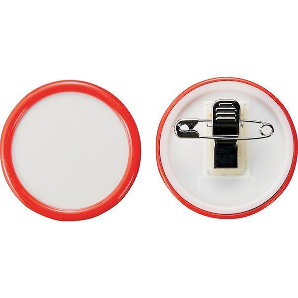 あすつく対応 「直送」 ＴＲＵＳＣＯ TCNF45-R 丸型名札 クリップピン両用タイプ Φ４５ 赤 TCNF45R 赤1950357 195-0357 |  | 01