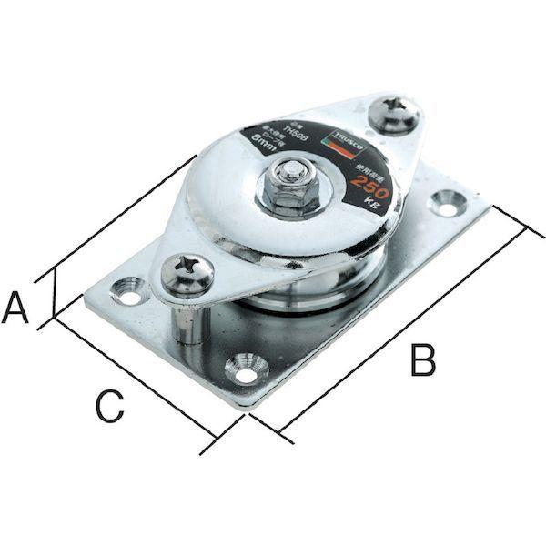 あすつく対応 「直送」 ＴＲＵＳＣＯ TH50M 固定滑車よこ型一車 金物 連結 固定滑車よこ型一車1948938 194-8938 |  | 01