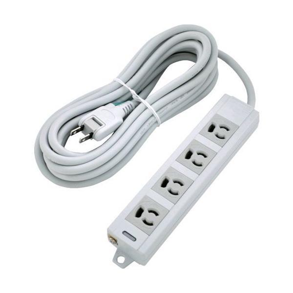 あすつく対応 「直送」 ＴＲＵＳＣＯ TOT3N-405 電源タップ　３Ｐ抜け止め４個口　５Ｍ　アース／マグネット付 TOT3N405 | 