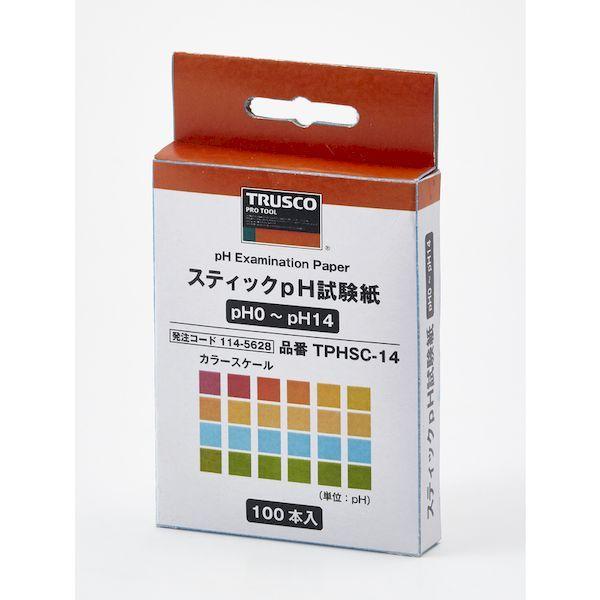 あすつく対応 「直送」 ＴＲＵＳＣＯ TPHSC-14 スティックｐＨ試験紙 ｐＨ０〜１４ TPHSC14 tr-1145628 |  | 02