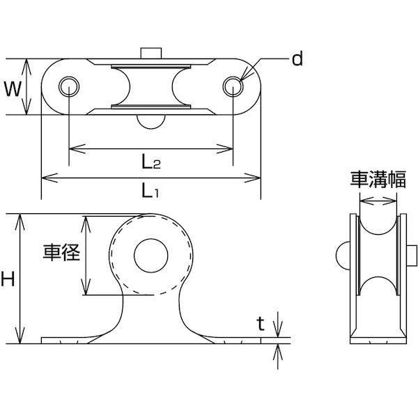 あすつく対応 「直送」 ＴＲＵＳＣＯ TRPG-1 ステンレス ロープガイド 車溝幅７．５ｍｍ TRPG1 208-2643 |  | 01