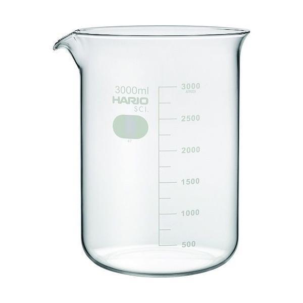 あすつく対応 「直送」 ＨＡＲＩＯ B-3L-SCI ビーカー　目安目盛付　３０００ｍｌ B3LSCI | 