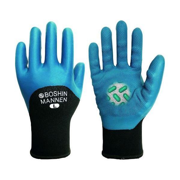 あすつく対応 「直送」 丸五 BM820-BL-L 防振手袋 防振万年＃８２０ ニトリルタイプ マリンブルー Ｌ BM820BLL | 