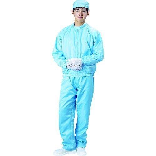 あすつく対応 「直送」 ブラストン BSC-42001-B-L クリーンルーム用ウエア 防塵ジャケット 立衿 青 Ｌサイズ BSC42001BL | 