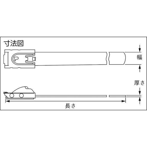 MLT6EH15-LP ＭＬＴタイプ 自動ロック式ステンレススチールバンド ＳＵＳ３０４ 幅１２．７ｍｍ 長さ５９４ｍｍ ５０本入り ＭＬＴ６ＥＨ１５ |  | 01