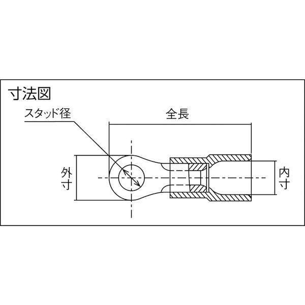 あすつく対応 「直送」 ニチフ TMEX 1.25-2S-RED 環境配慮形絶縁被覆付丸形端子Ｒ形 １００個入 より線０．３〜１．６５外寸５．７ｍｍス |  | 01