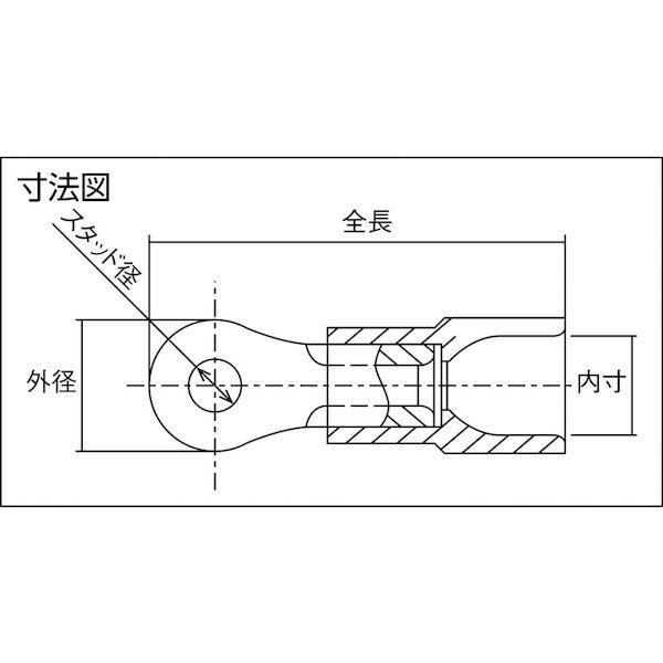 あすつく対応 「直送」 ニチフ TMEX 2-3.5S-CLR 環境配慮形絶縁被覆付丸形端子Ｒ形 １００個入 より線１．０４〜２．６３外寸６．６ｍｍス | ブランド登録なし | 01