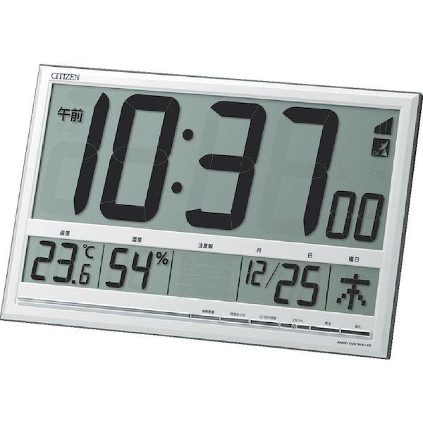 シチズン 8RZ200-003 直送 代引不可・他メーカー同梱不可 電波 壁掛け・置き時計 温湿度計付き シルバー ２０７＊３３０＊２８ 8RZ200003 |  | 02