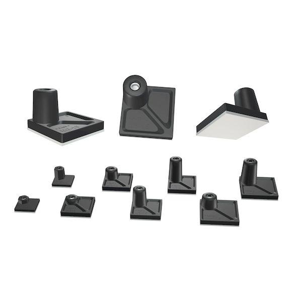 あすつく対応 「直送」 タカチ AST3-15B 【12セット】 直送 代引不可 ナット入り貼付スペーサー AST315B 4入 | 