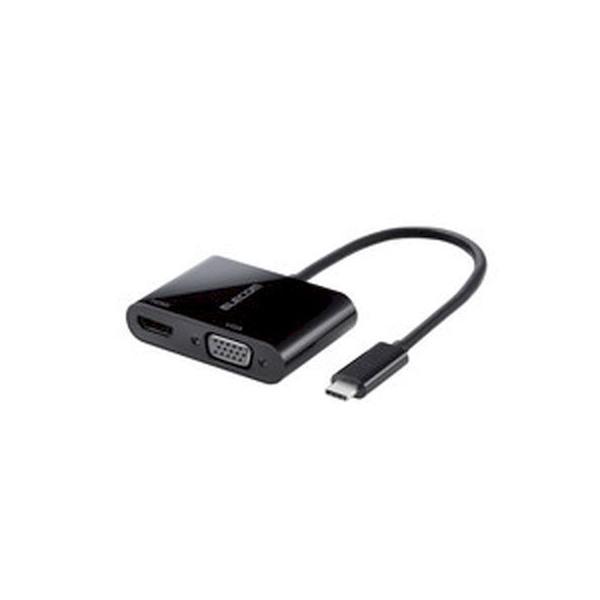 エレコム ELECOM AD-CHDMIVGABK Type‐C変換アダプタ HDMI VGA 複写 ADCHDMIVGABK | 