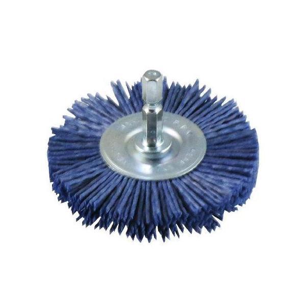 ヤナセ HNN78 インパクト用 軸付ホイール型ブラシ 砥粒入ナイロン φ75 ＃180 | 