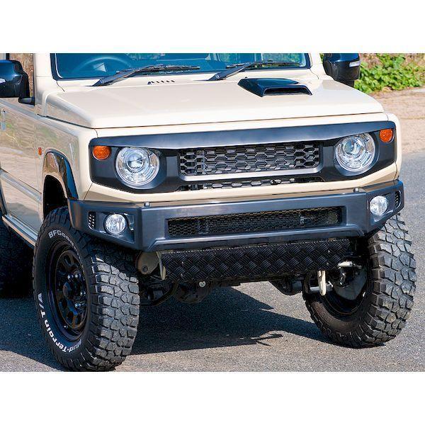 ビーナス GJA-051 直送 G’BASE スズキ ジムニー JB64W用 スタイリッシュフロントバンパー FRP製 黒ゲルコート仕上げ ※ヘッドライトウォッシャー付 XC 用 |  | 01