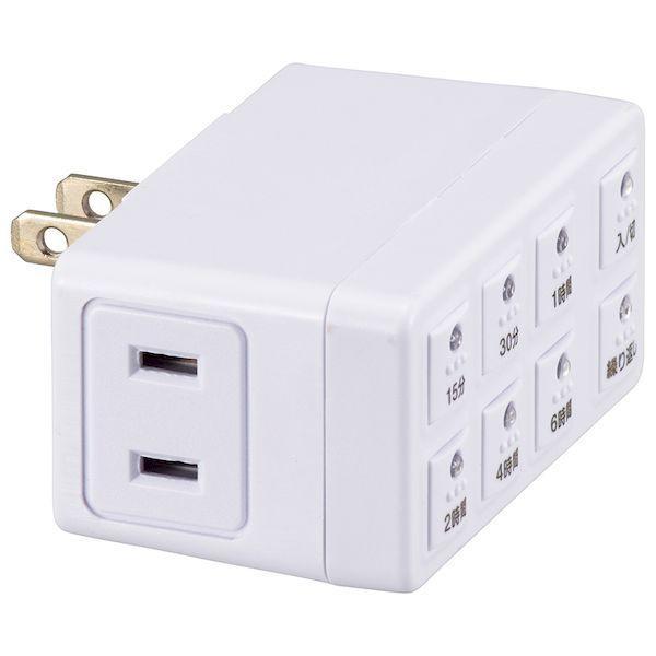 オーム電機 HS-AB6H ボタン式デジタルタイマー ホワイト HS−AB6H HSAB6H |  | 01