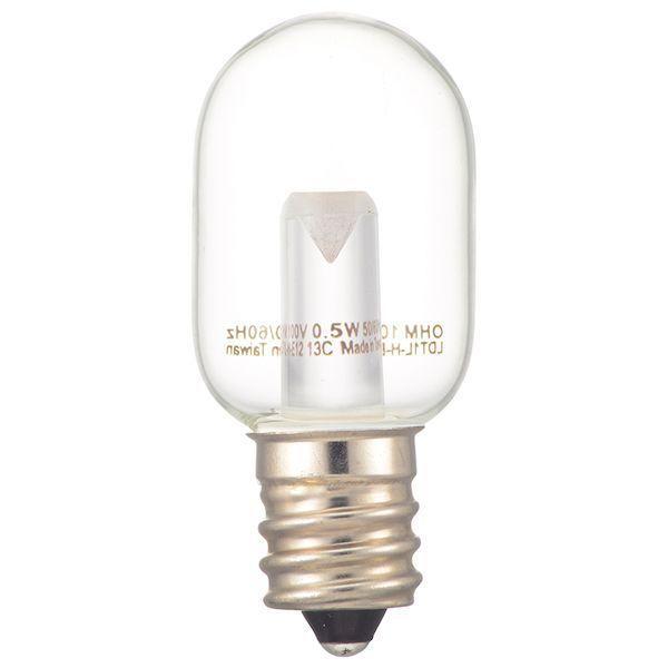 オーム電機 LDT1N-H-E12 13C ＬＥＤナツメ球（装飾用/0.5W/16lm/昼白色相当/T20/E12/透明クリア） LDT1N |  | 01