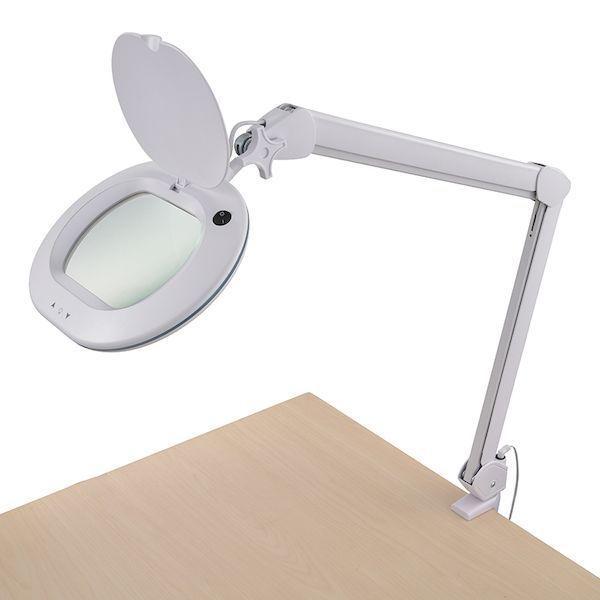 オーム電機 AS-L60BL-W ルーペ付きＬＥＤアームライト（750lm/1.7倍/ホワイト） ASL60BLW |  | 01
