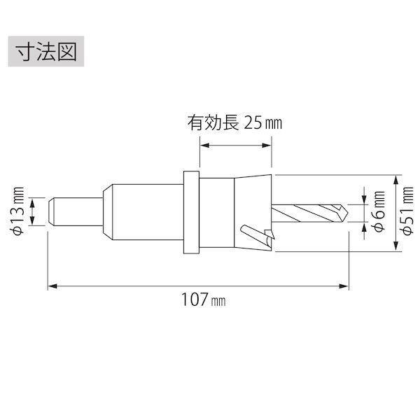 あすつく対応 「直送」 ロブテックス HO51G 超硬ホルソー チタンコーティング ５１ｍｍ |  | 01