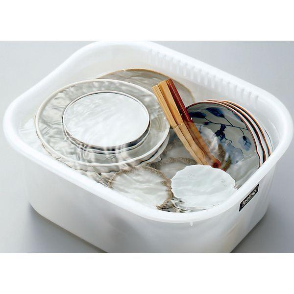 あさってつく対応 直送 代引不可・他メーカー同梱不可 イノマタ化学 4905596004561 フィーリング 洗桶角型35 パールホワイト #45【キ |  | 01