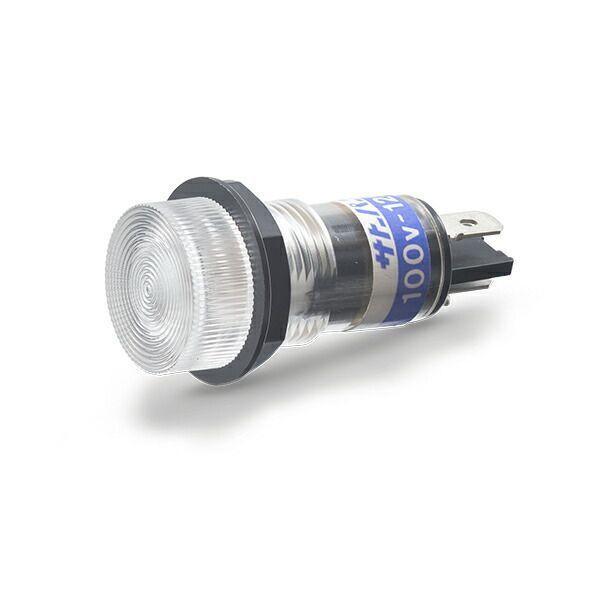 サトーパーツ BN-2-1-C ネオンブラケット 取付穴φ15 AC100V〜125V はんだ付け・187タブ端子 透明 BN21C | 