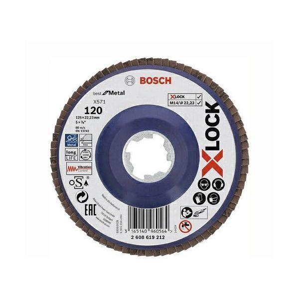 あすつく対応 「直送」 ボッシュ 2608619212 【10個入】 X−LOCK研磨ディスク125G120 | 