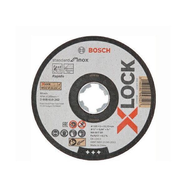 あすつく対応 「直送」 ボッシュ 2608619262 【25個入】 Ｘ−ＬＯＣＫ切断砥石１２５ｘ１．０ステンＳＴ | 