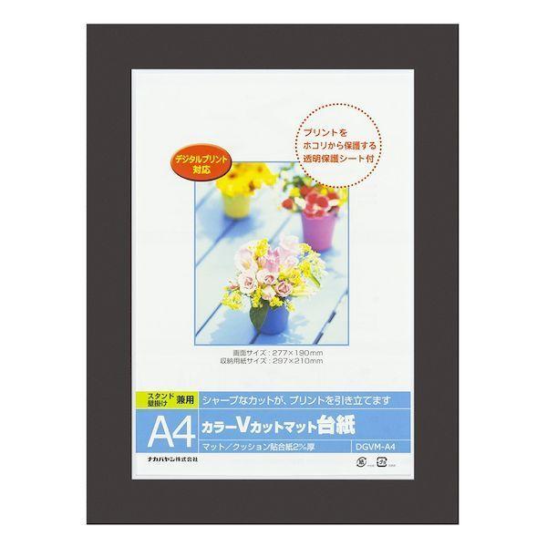 ナカバヤシ DGVM-A4-D/V カラーVカット台紙A4判／ブラック DGVMA4D/V | 