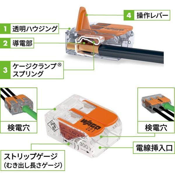 在庫 ワゴ WAGO WFR-2 ワンタッチコネクタ 100個 WFR2 あすつく対応 |  | 03