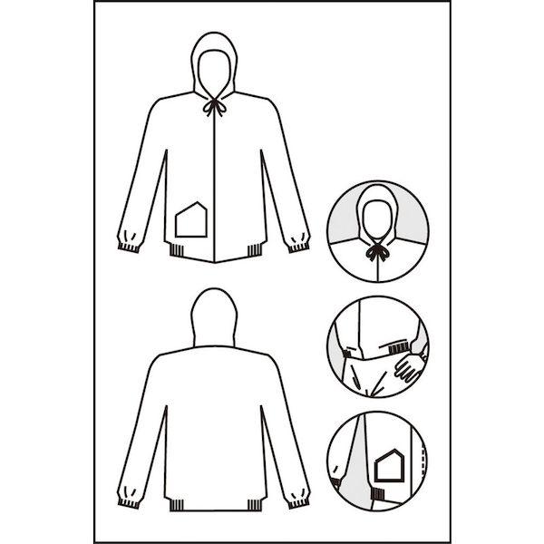 あすつく対応 「直送」 アゼアス 2010B-L タイベック Ｒ 製ジャンパー　２０１０Ｂ　Ｌサイズ 2010BL |  | 01