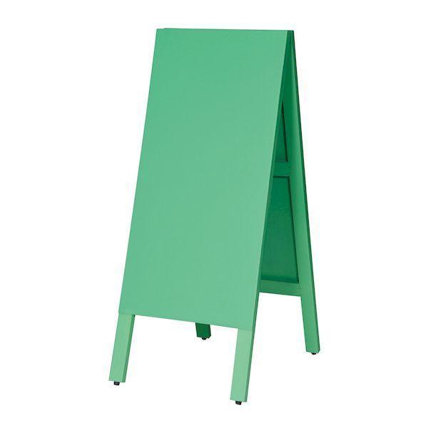【個人宅配送不可】【個数：1個】馬印 WA450VG 直送 代引不可 多目的A型案内板 両面仕様 緑 板面サイズ：W450xH900 | 