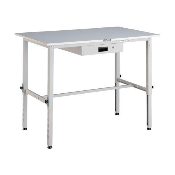 【個人宅配送不可】トラスコ TRUSCO RAEM-1200UDK1 W 直送 代引不可 RAEM型高さ調節作業台 1200X750 薄型1段引出付 W色 RA | 