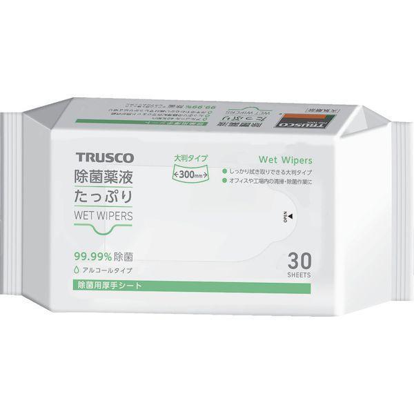 あすつく対応 「直送」 トラスコ TRUSCO TJYTW-30 除菌薬液たっぷりウェットワイパー大判 30枚 TJYTW30 |  | 01