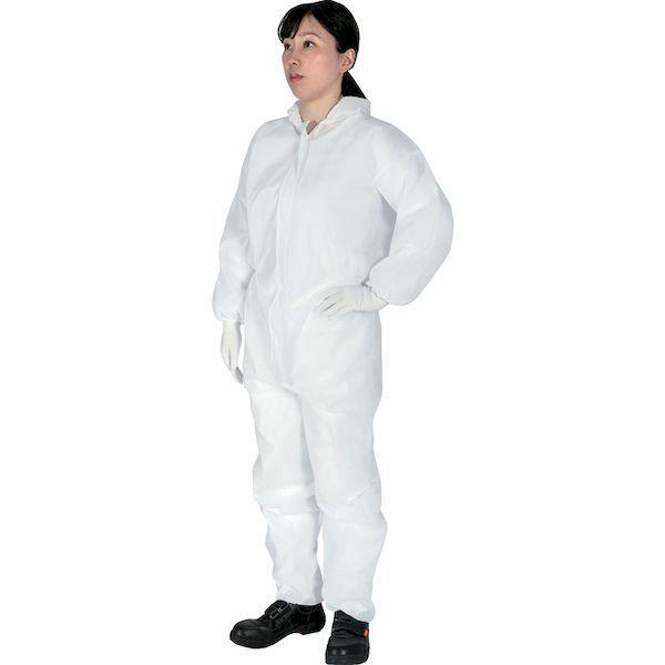トラスコ TRUSCO TPS-XXL-1A 不織布使い捨て保護服 １層・目付４５ｇ軽量タイプ ＸＸＬサイズ TPSXXL1A |  | 01