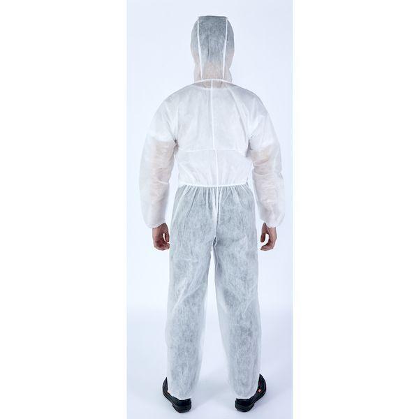 トラスコ TRUSCO TRV2ECO60-L ECO不織布使い捨て保護服 つなぎフード付きタイプ Lサイズ 目付60g コーティングなし TRV2E |  | 06