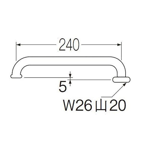 三栄水栓 SANEI PA20J-61X2-16 横形パイプ 240mm PA20J61X216 |  | 02