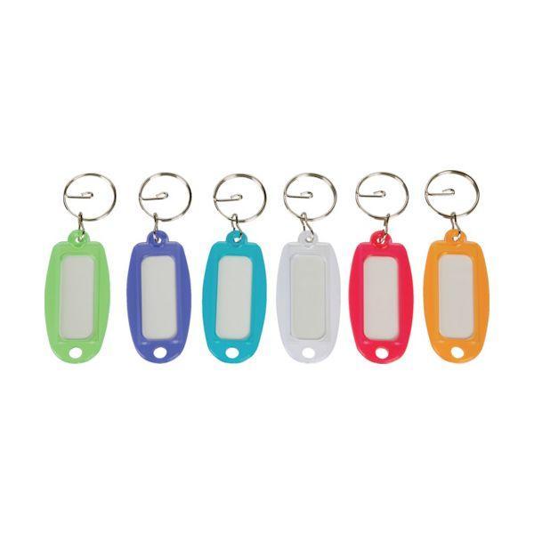 あすつく対応 「直送」 ＴＲＵＳＣＯ TNHT-6 名札キーホルダー 透明6色×各1枚入アソート TNHT6 | 