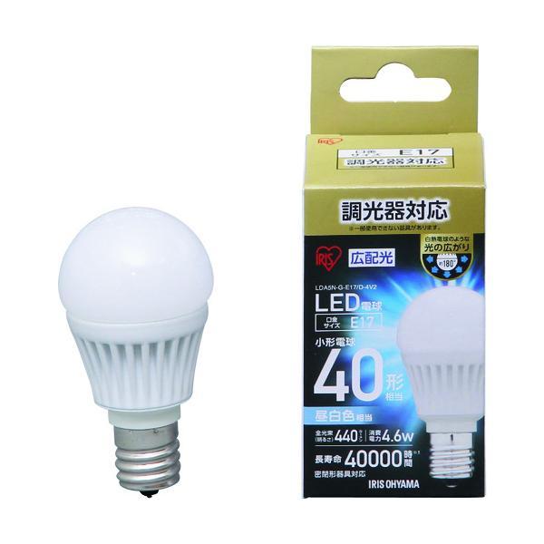 あすつく対応 「直送」 ＩＲＩＳ LDA5N-G-E17/D-4V3 LED電球 E17広配光タイプ 調光器対応 40形相当 昼白色 LDA5NGE1 | 